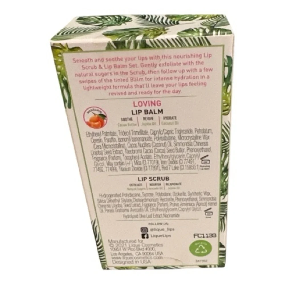Lique Tangerine Lip Balm and Scrub Set